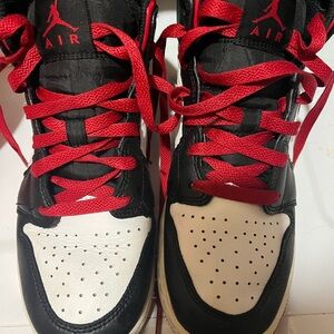 Air Jordan Black and Red Sneakers